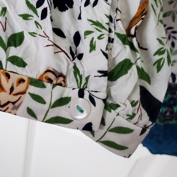Anthropologie Maeve Owl Print Blouse - Picture 4 of 6